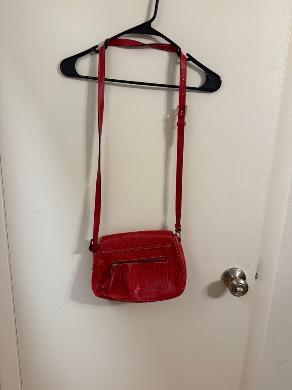 Dooney & Bourke Red Embossed Leather Crossbody